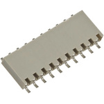 Amphenol Communications Solutions Dubox Series Right Angle Surface Mount PCB Socket, 6-Contact, 1-Row, 2.54mm Pitch,
