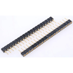 ASSMANN WSW AW 127 Series Straight Through Hole Mount PCB Socket, 20-Contact, 1-Row, 2.54mm Pitch, Solder Termination