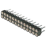 ASSMANN WSW AWD Series Straight Through Hole Mount PCB Socket, 20-Contact, 2-Row, 2.54mm Pitch, Solder Termination