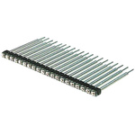 ASSMANN WSW AW 126 Series Straight Through Hole Mount PCB Socket, 20-Contact, 1-Row, 2.54mm Pitch, Solder Termination