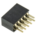 HARWIN Straight Through Hole Mount PCB Socket, 10-Contact, 2-Row, 1.27mm Pitch, Solder Termination