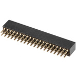 HARWIN M50-3 Series Straight Through Hole Mount PCB Socket, 40-Contact, 2-Row, 1.27mm Pitch, Solder Termination