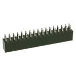 TE Connectivity AMPMODU HV100 Series Straight Through Hole Mount PCB Socket, 34-Contact, 2-Row, 2.54mm Pitch, Solder