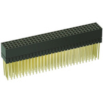 HARWIN Straight Through Hole Mount PCB Socket, 120-Contact, 4-Row, 2mm Pitch, Solder Termination