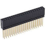 HARWIN Straight Through Hole Mount PCB Socket, 40-Contact, 2-Row, 2.54mm Pitch, Solder Termination