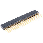 HARWIN Straight Through Hole Mount PCB Socket, 64-Contact, 2-Row, 2.54mm Pitch, Solder Termination