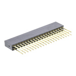 HARWIN Straight Through Hole Mount PCB Socket, 40-Contact, 2-Row, 2.54mm Pitch, Press-In Termination