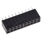 HARWIN Straight Through Hole Mount PCB Socket, 20-Contact, 2-Row, 2.54mm Pitch, Solder Termination