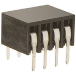 HARWIN Right Angle Through Hole Mount PCB Socket, 8-Contact, 2-Row, 2.54mm Pitch, Solder Termination