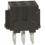 Hirose DF11 Series Straight Through Hole Mount PCB Socket, 6-Contact, 2-Row, 2.0mm Pitch, Solder Termination