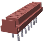 TE Connectivity Micro-MaTch Series Straight Through Hole Mount PCB Socket, 14-Contact, 2-Row, 2.54mm Pitch, Solder