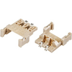 Hirose DF59 Series Straight Surface Mount PCB Socket, 2-Contact, 1-Row, 2mm Pitch, Solder Termination