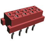 TE Connectivity Micro-MaTch Series Straight Through Hole Mount PCB Socket, 8-Contact, 2-Row, 1.27mm Pitch, Solder