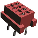 TE Connectivity Micro-MaTch Series Straight Through Hole Mount PCB Socket, 4-Contact, 2-Row, 2.54mm Pitch, Solder
