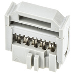 3M 891 Series Right Angle Cable Mount PCB Socket, 10-Contact, 2-Row, 2.54mm Pitch, IDT Termination