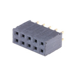 Samtec SSQ Series Straight Through Hole Mount PCB Socket, 10-Contact, 2-Row, 2.54mm Pitch, Solder Termination