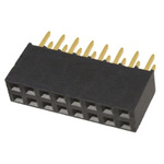 Samtec SSQ Series Straight Through Hole Mount PCB Socket, 16-Contact, 2-Row, 2.54mm Pitch, Solder Termination