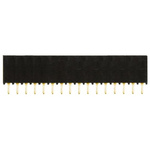 Samtec SSQ Series Straight Through Hole Mount PCB Socket, 16-Contact, 1-Row, 2.54mm Pitch, Solder Termination