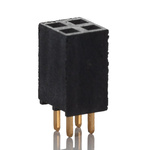 Samtec SSW Series Straight Through Hole Mount PCB Socket, 4-Contact, 2-Row, 2.54mm Pitch, Solder Termination