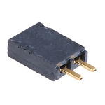 Samtec SSW Series Straight Through Hole Mount PCB Socket, 2-Contact, 1-Row, 2.54mm Pitch, Solder Termination