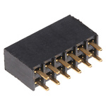 Samtec SSW Series Straight Through Hole Mount PCB Socket, 12-Contact, 2-Row, 2.54mm Pitch, Solder Termination
