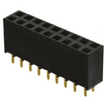 Samtec SSW Series Straight Through Hole Mount PCB Socket, 18-Contact, 2-Row, 2.54mm Pitch, Solder Termination