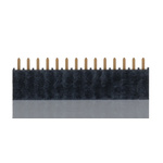 Samtec SSW Series Straight Through Hole Mount PCB Socket, 14-Contact, 1-Row, 2.54mm Pitch, Solder Termination