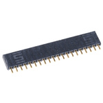 Samtec SSW Series Straight Through Hole Mount PCB Socket, 20-Contact, 1-Row, 2.54mm Pitch, Solder Termination