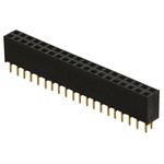 Samtec SSW Series Straight Through Hole Mount PCB Socket, 40-Contact, 2-Row, 2.54mm Pitch, Solder Termination