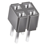 Samtec CES Series Straight Through Hole Mount PCB Socket, 4-Contact, 2-Row, 2.54mm Pitch, Through Hole Termination