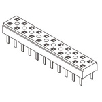 Samtec CLT Series Straight Through Hole Mount PCB Socket, 10-Contact, 2-Row, 2mm Pitch, Solder Termination
