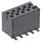 Samtec FLE Series Straight Surface Mount PCB Socket, 10-Contact, 2-Row, 1.27mm Pitch, SMT Termination