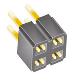Samtec SLW Series Straight Through Hole Mount PCB Socket, 4-Contact, 2-Row, 2.54mm Pitch, Solder Termination