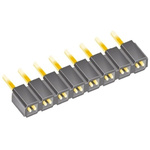 Samtec SLW Series Straight Through Hole Mount PCB Socket, 8-Contact, 1-Row, 2.54mm Pitch, Solder Termination