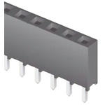 Samtec SQT Series Straight Through Hole Mount PCB Socket, 6-Contact, 1-Row, 2mm Pitch, Solder Termination
