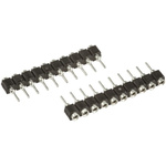 Samtec SS Series Straight Through Hole Mount PCB Socket, 12-Contact, 1-Row, 2.54mm Pitch, Solder Termination