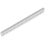 Samtec SS Series Straight Through Hole Mount PCB Socket, 32-Contact, 1-Row, 2.54mm Pitch, Solder Termination