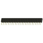 Samtec SSA Series Straight Through Hole Mount PCB Socket, 24-Contact, 1-Row, 2.54mm Pitch, Solder Termination