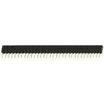 Samtec SSA Series Straight Through Hole Mount PCB Socket, 32-Contact, 1-Row, 2.54mm Pitch, Solder Termination