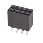 TE Connectivity AMPMODU MOD II Series Straight Through Hole Mount PCB Socket, 6-Contact, 2-Row, 2.54mm Pitch, Solder