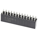 TE Connectivity AMPMODU MOD II Series Straight Through Hole Mount PCB Socket, 26-Contact, 2-Row, 2.54mm Pitch, Solder