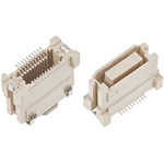 Molex SlimStack Series Straight Surface Mount PCB Socket, 40-Contact, 2-Row, 0.635mm Pitch, Solder Termination