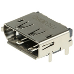 Molex DisplayPort Series Right Angle Surface Mount PCB Socket, 20-Contact, 2-Row, 0.5mm Pitch, Solder Termination