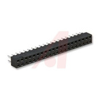 3M 1502 Series Straight Through Hole Mount PCB Socket, 40-Contact, 2-Row, 2mm Pitch, Solder Termination