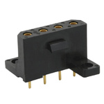 Souriau SMS Series Straight PCB Mount PCB Socket, 4-Contact, 1-Row, 5.08mm Pitch, Solder Termination