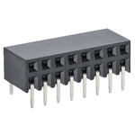 HARWIN M20 Series Right Angle Through Hole Mount PCB Socket, 10-Contact, 2-Row, 2.54mm Pitch, Solder Termination