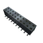 Samtec MMS Series Straight Through Hole Mount PCB Socket, 4-Contact, 2-Row, 2mm Pitch, Solder Termination