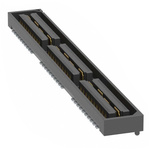 Samtec QSH-RA Series Right Angle Through Hole Mount PCB Socket, 120-Contact, 2-Row, 0.55mm Pitch, Solder Termination