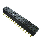 Samtec CLM Series Horizontal Surface Mount Socket Strip, 30-Contact, 2-Row, 1mm Pitch, Through Hole Termination