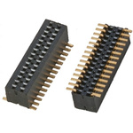 Samtec CLE Series Straight Surface Mount PCB Socket, 20-Contact, 2-Row, 0.8mm Pitch, Solder Termination